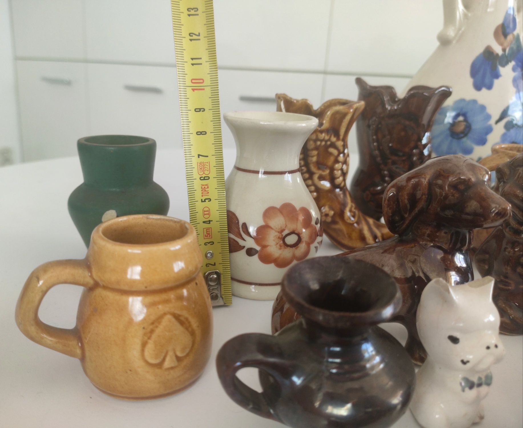 Kolekcjonerski zestaw porcelany: figurki, wazoniki, wazon, dwojaki