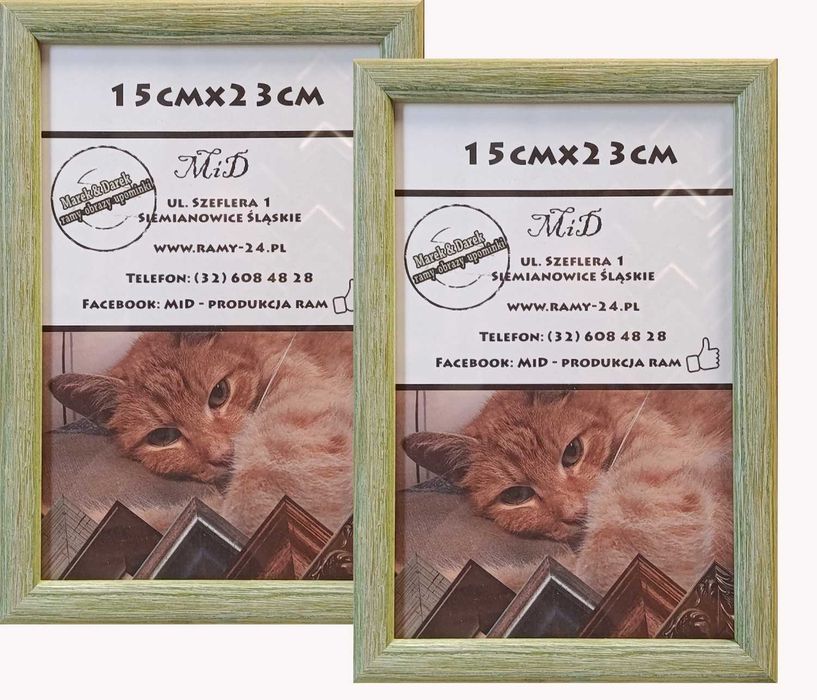 Klasyczna ramka na zdjęcia 15X23 drewno komplet - 2 sztuki