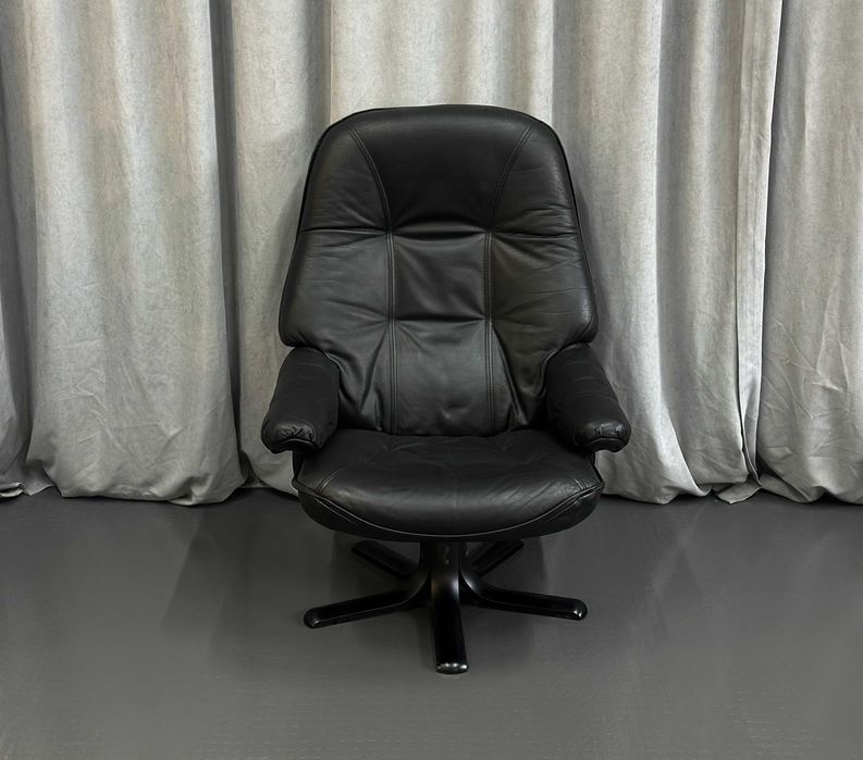 Чорне шкіряне крісло-реклайнер/шкіряні крісла/дивани/меблі з Європи