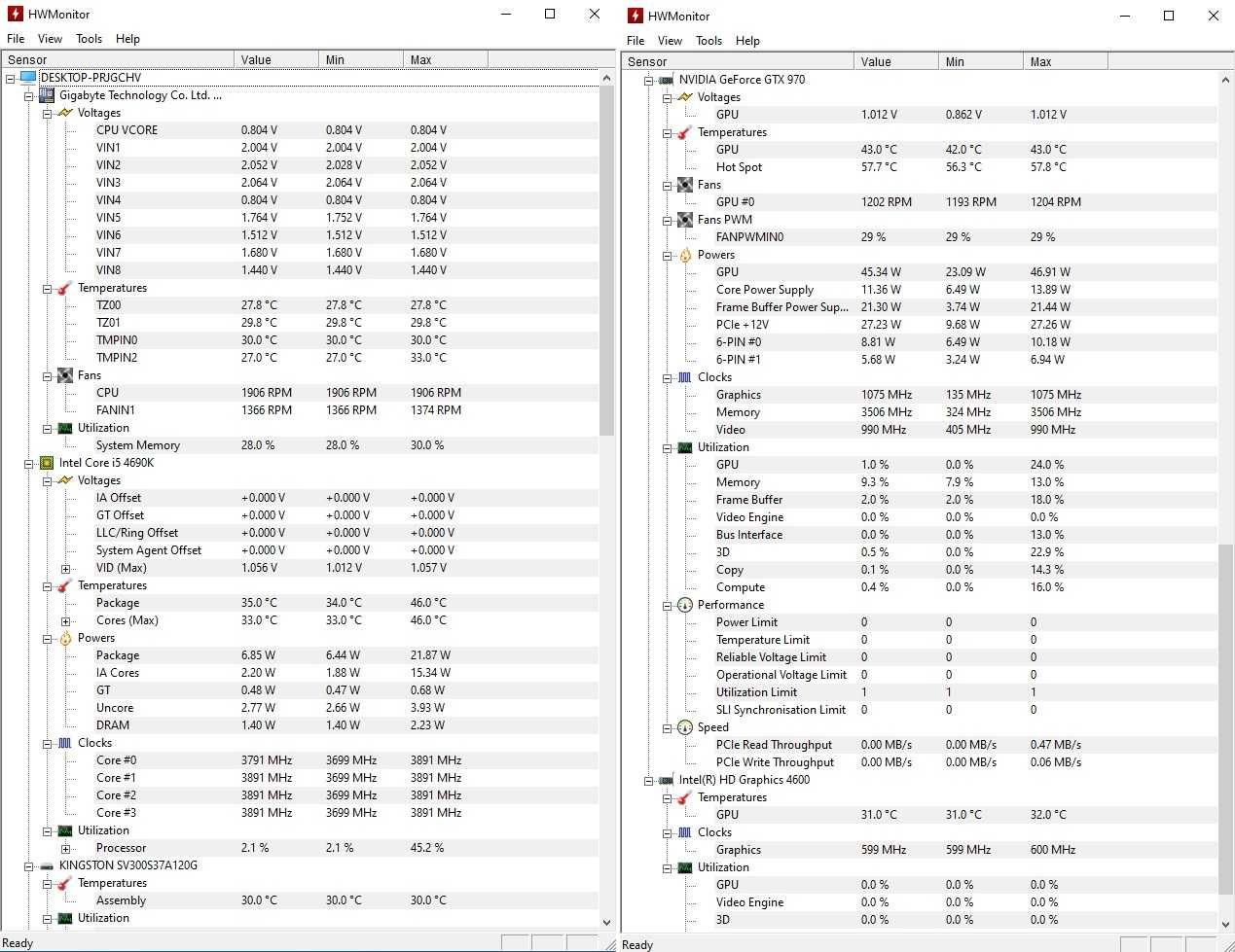 Komputer gamingowy RGB I5/GTX 970/SSD