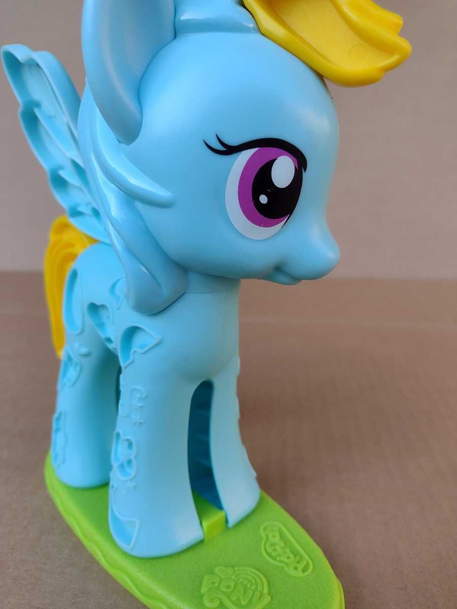 Play Doh salon fryzjerski Rainbow Dash. Kucyk ciastolina. Little Pony.