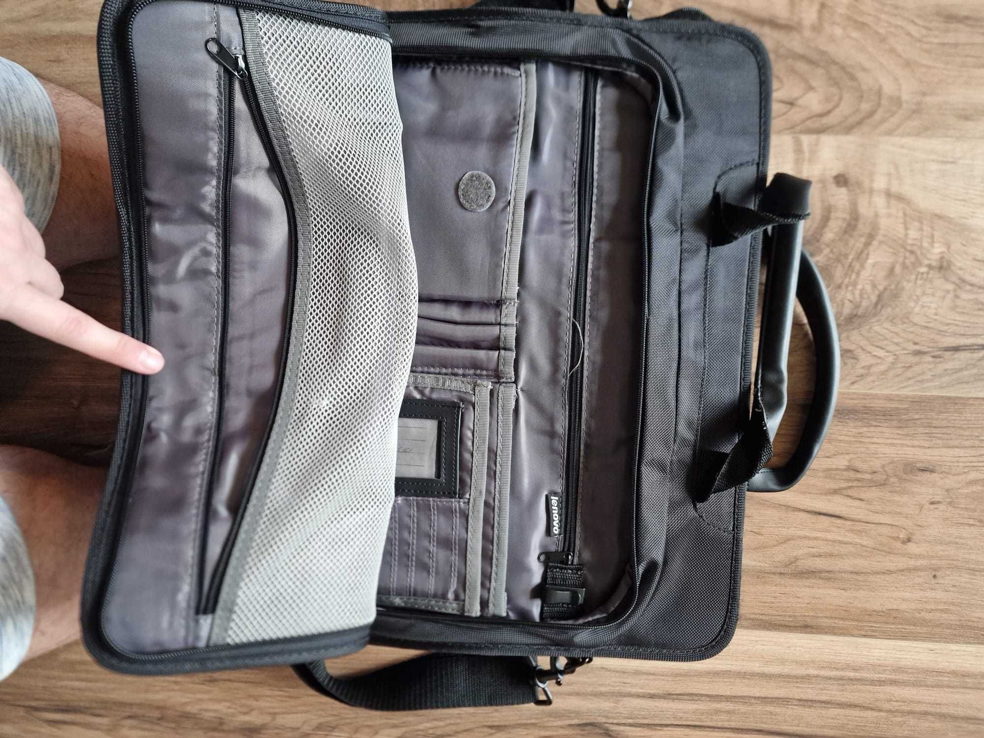 Duża torba na laptopa oryginalna Thinkpad z dużą ilością kieszonek