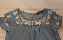 Sukienka piękny haft jeans 4-5 lat r.104-110 bawełna wygoda wiosna lat