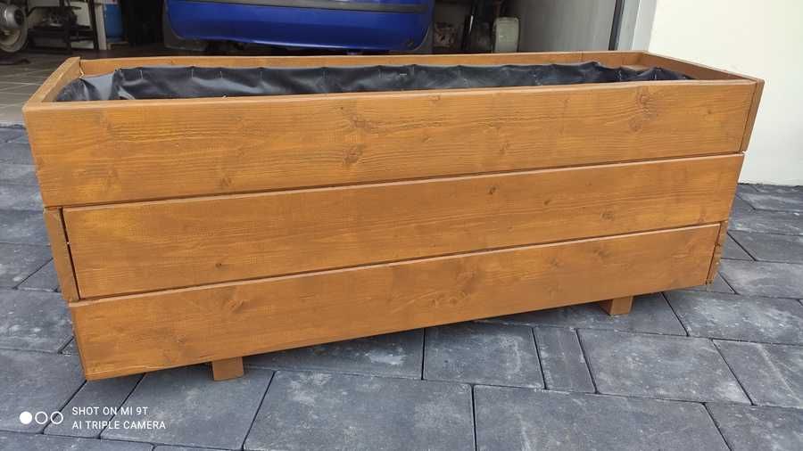 Donica ogrodowa drewniana, dąb winchester