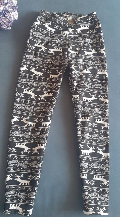 Getry spodnie ocieplane plus gratis jeansy i spodbiczka 128