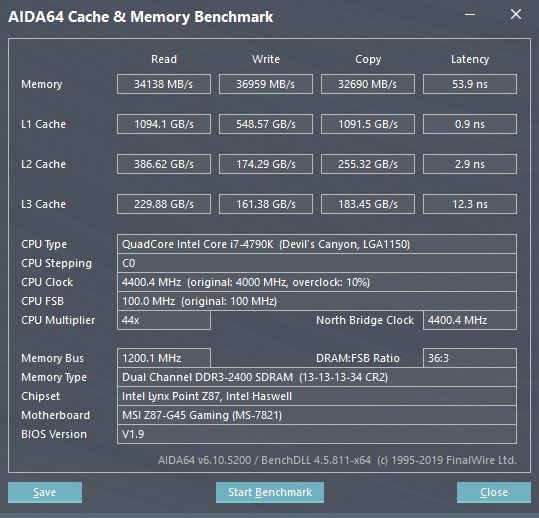 MSI Z87+i7-4790k+32gb-2400 Комплект