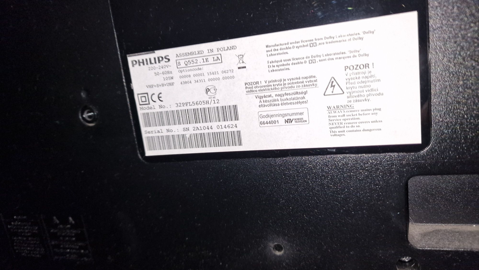 TV Philips sq552 32'