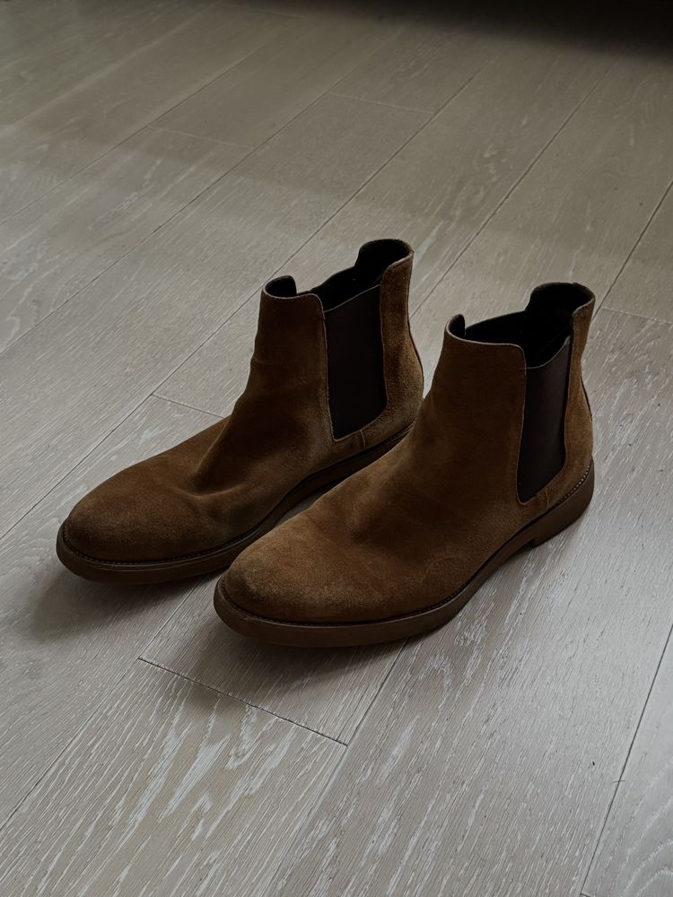 Buty męskie Kazar półbuty botki sztyblety jesień zima zamsz