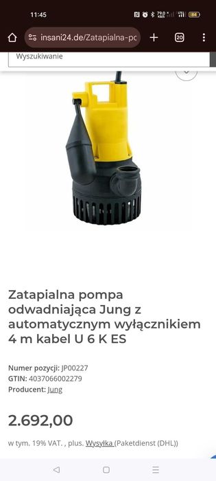 Pompa głębinowa Jung poumpen UK 6 es