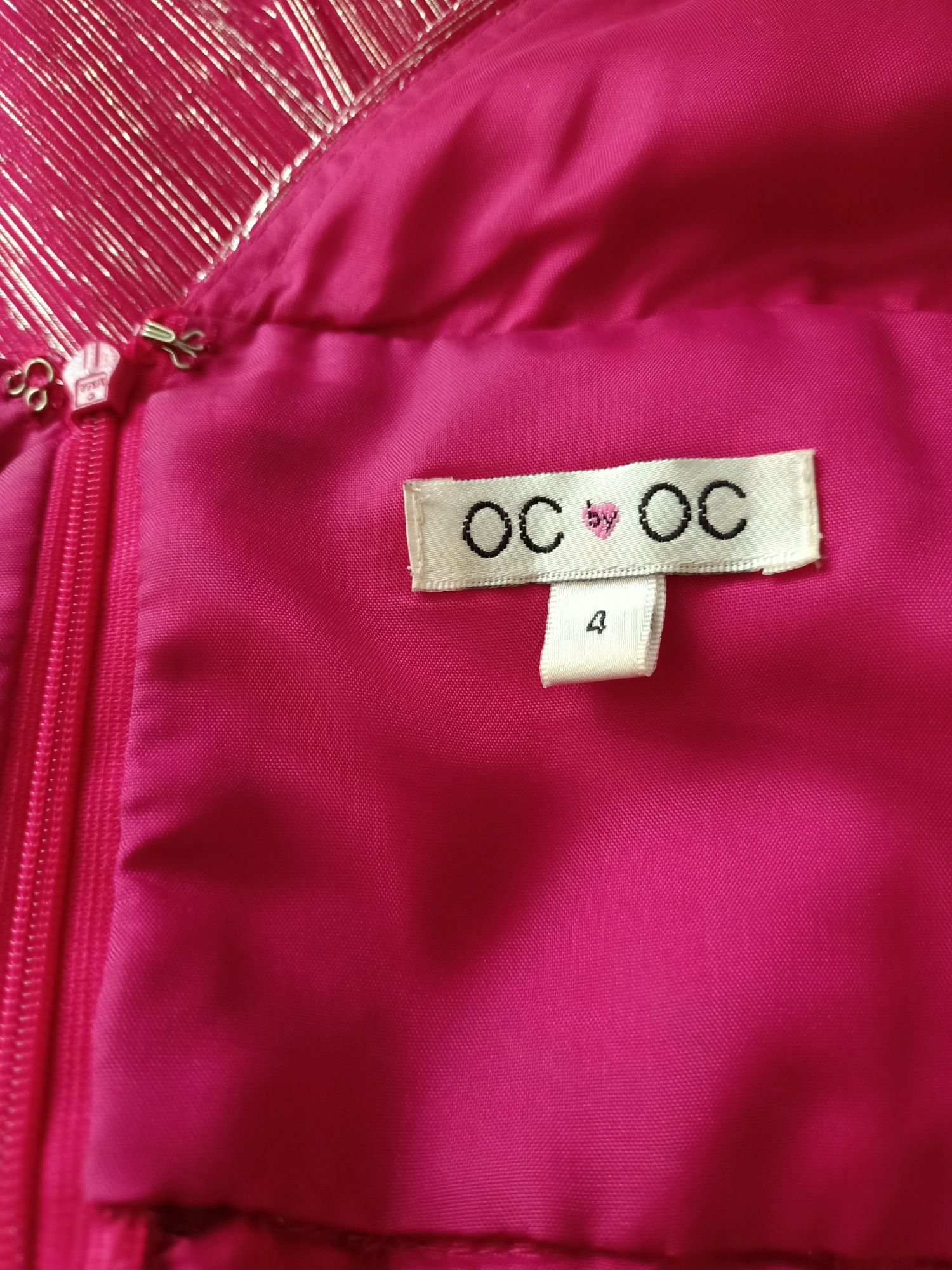OC by OC sukienka r. 4  S 36 jedwabna metalizowana jak nowa