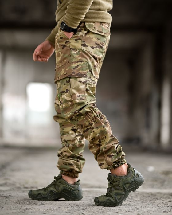 Теплі тактичні штани рип-стоп мультикам / теплые тактические джогеры