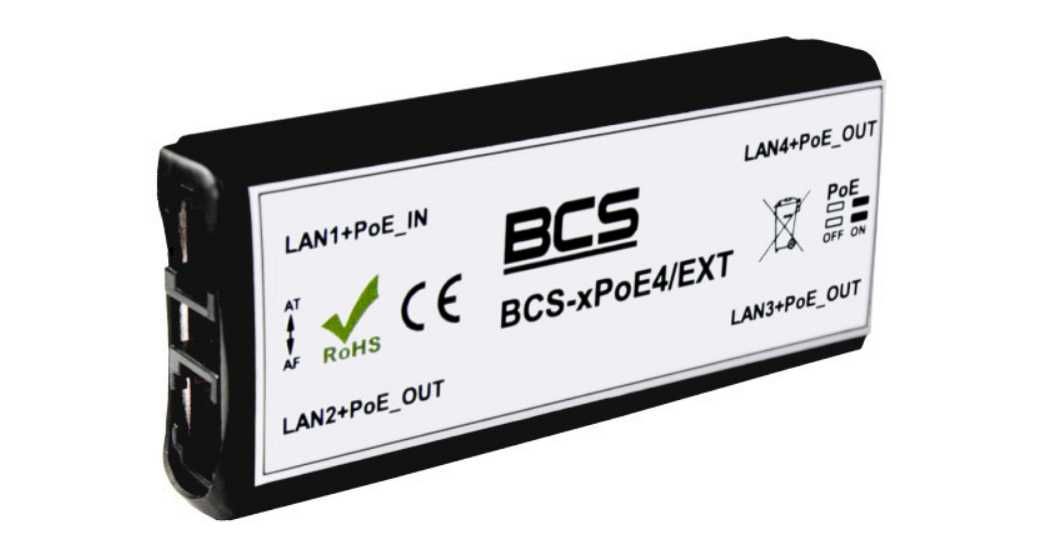 SWITCH Extender wzmacniacz PoE BCS BCS-xPoE4/EXT