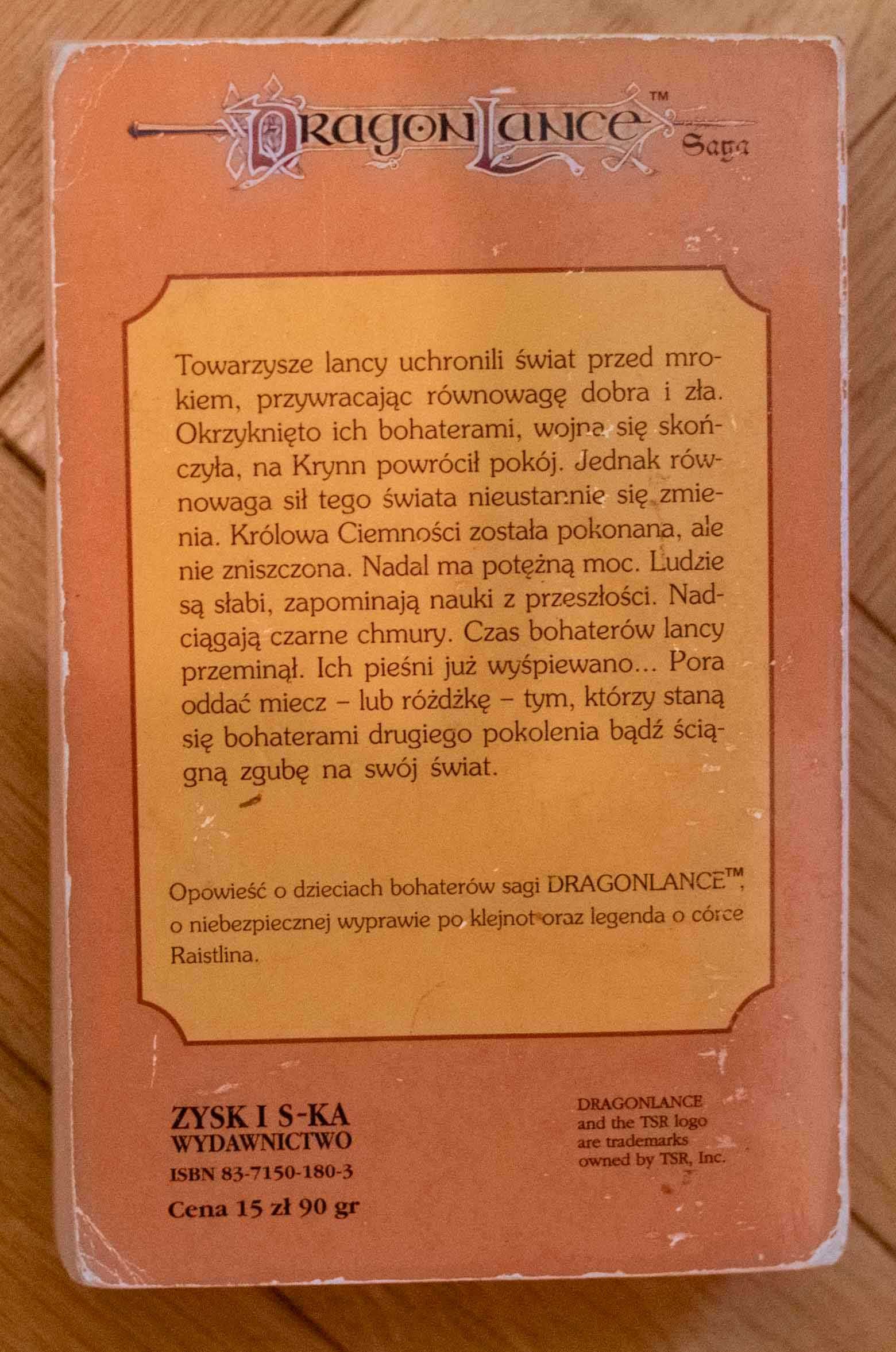 Dragonlance Drugie Pokolenie Margaret Weis Tracy Hickman Zysk 1996