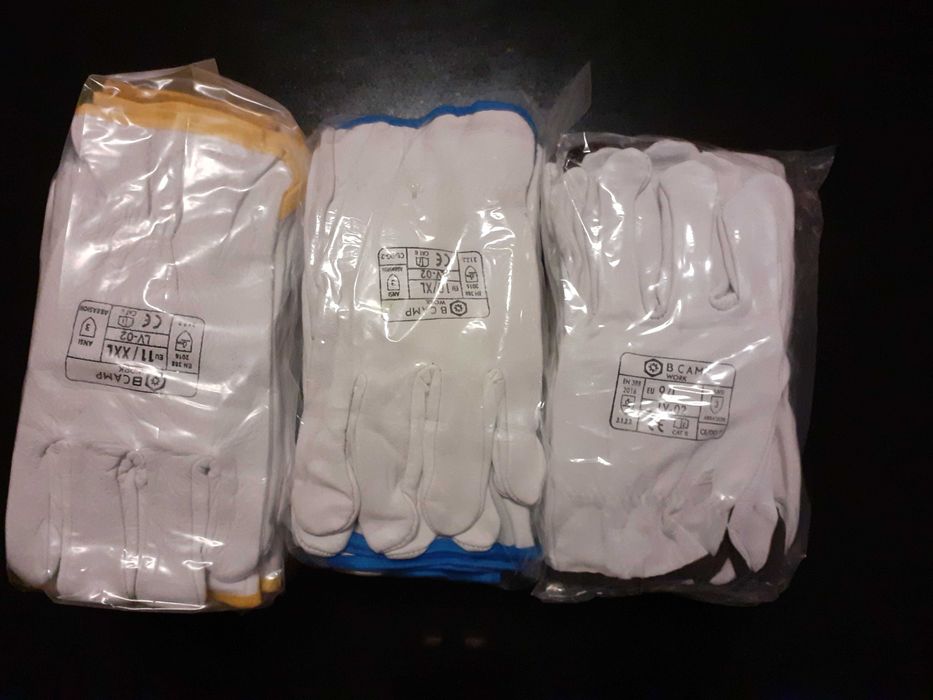 Luvas de trabalho tipo chefe pele cinza tamanho N.8 N.9 N.10 e N.11