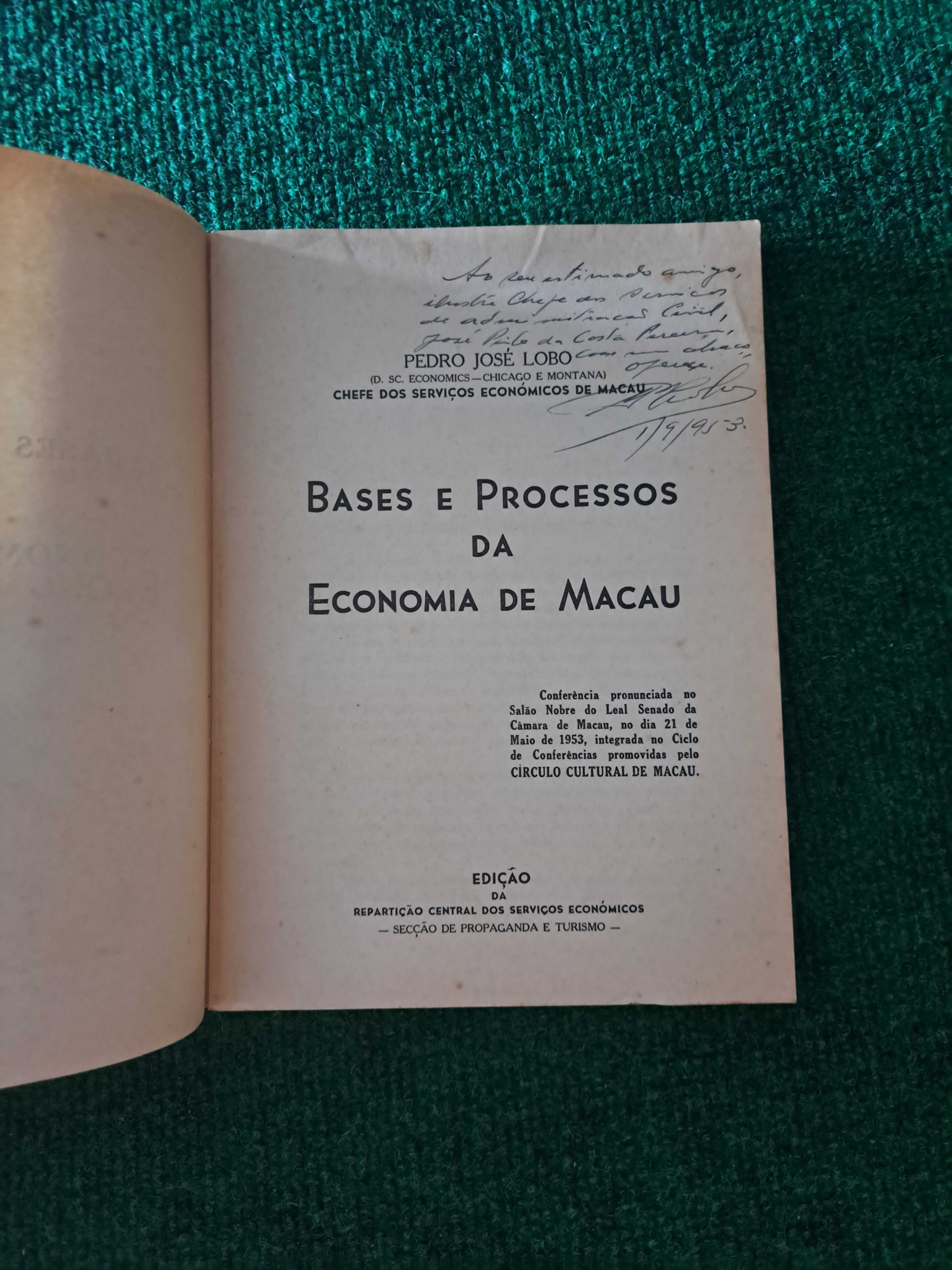 Bases e Processos da Economia de Macau (1953) - Pedro José Lobo