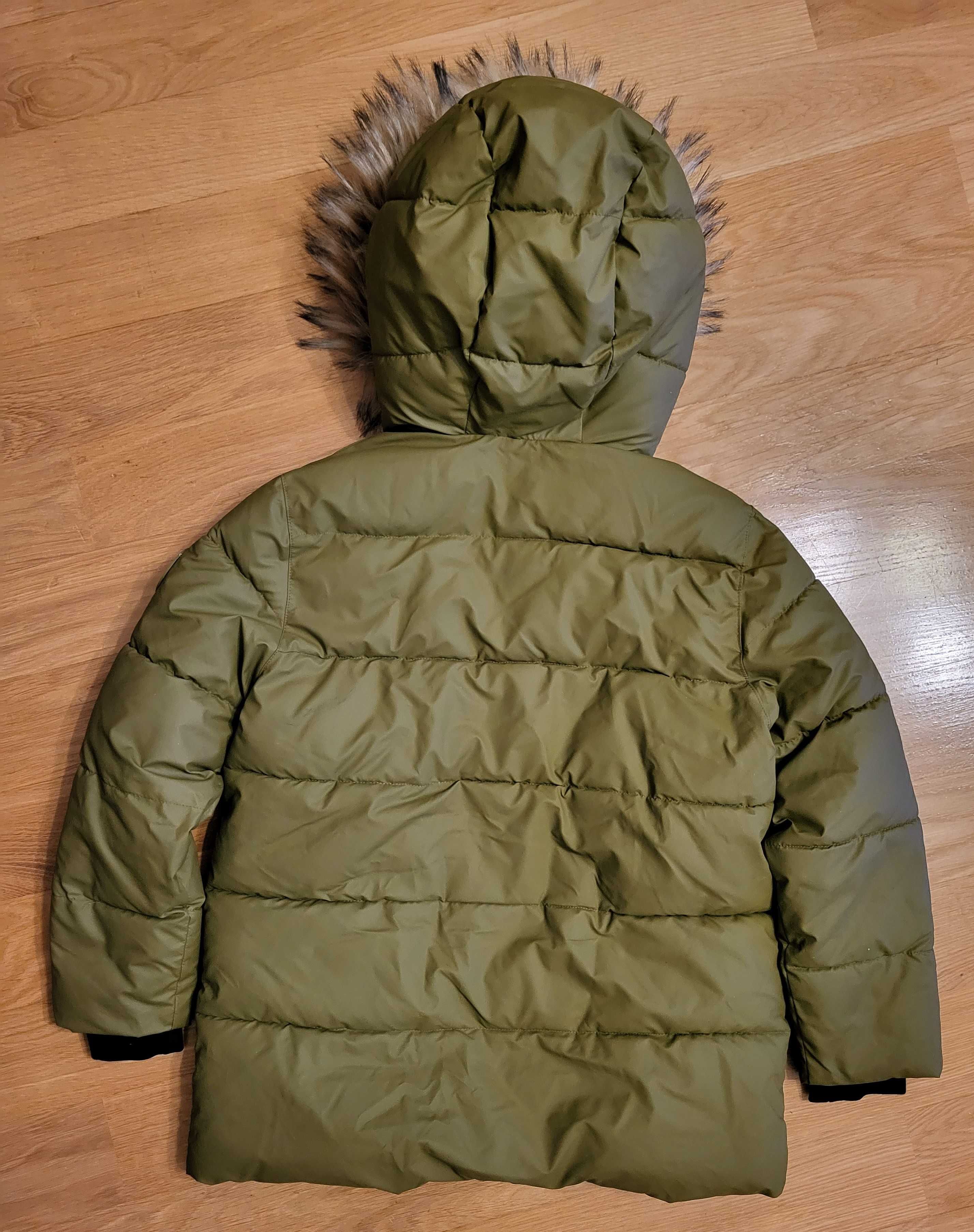 Chłopięca kurtka zimowa firmy Zara Rozmiar 140 bardzo ciepła