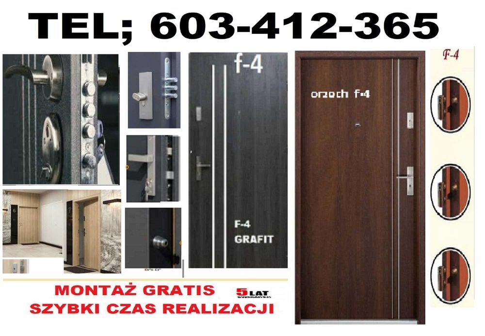 Drzwi WEJŚCIOWE zewnętrzne z montażem ,wewnątrzklatkowe akustyczne