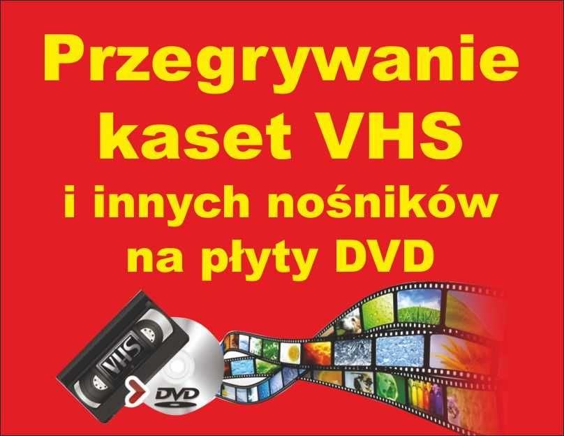 Przegrywanie kaset VHS , HI8 na DVD szybka realizacja