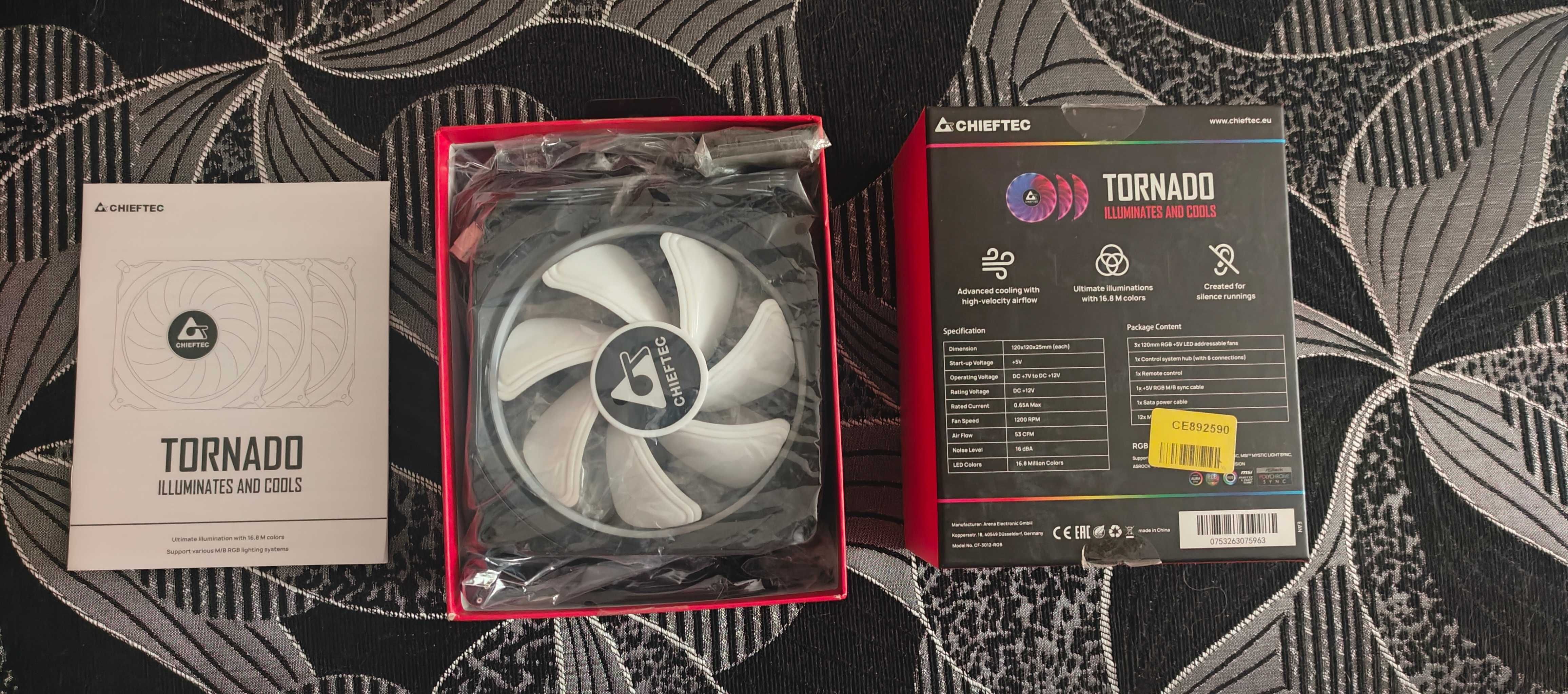 Набор вентиляторов Chieftec ARGB Tornado 3in1 (CF-3012-RGB)
