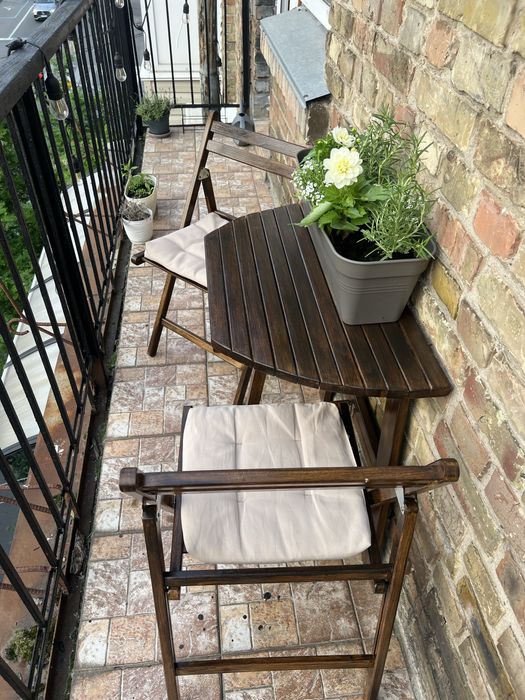 Меблі для балкону, розкладні, лаковані