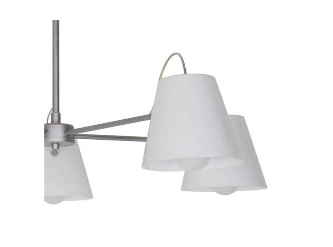 Lampa wisząca GoodHome Syenite 5-punktowa E27 srebrna