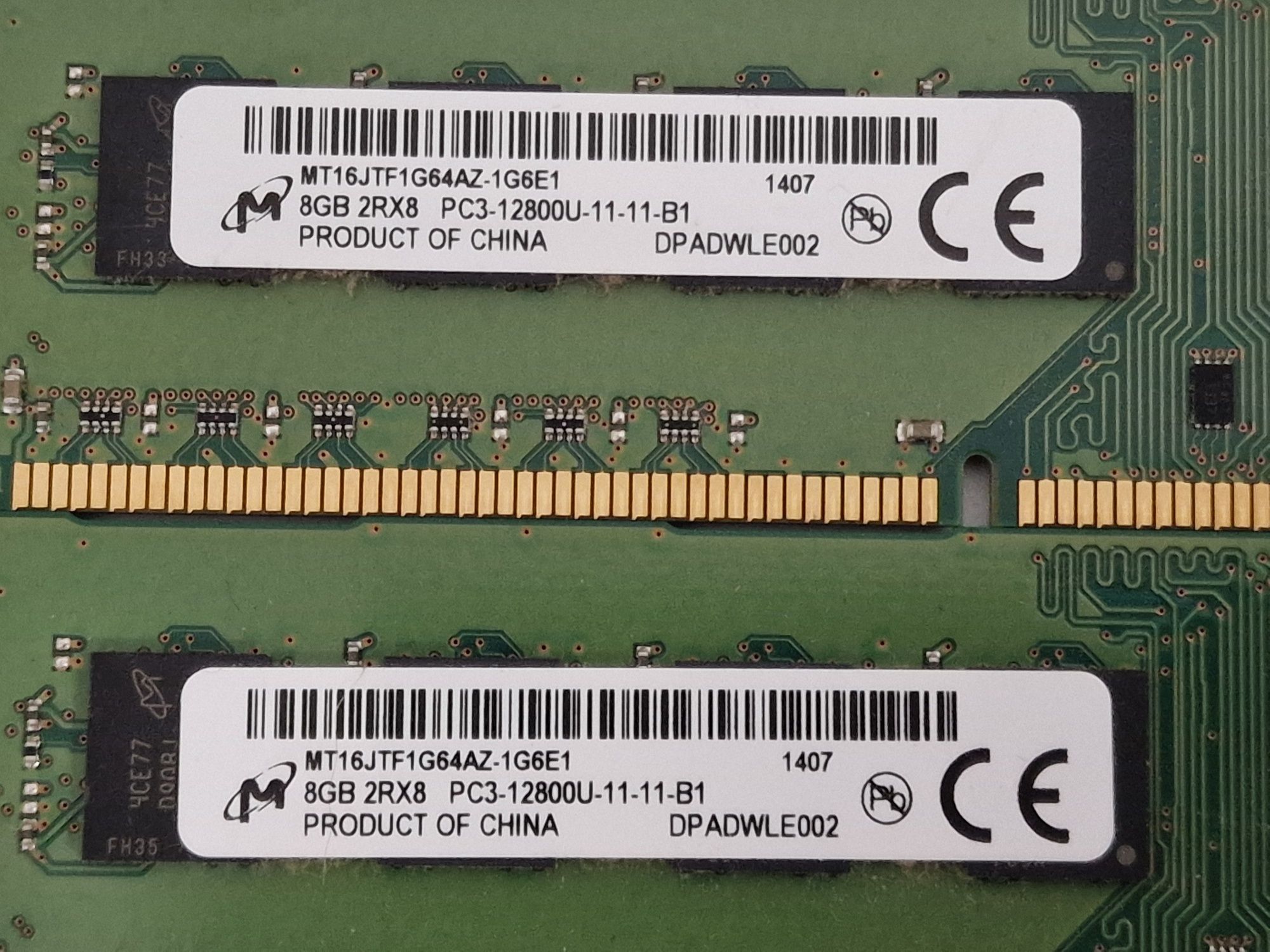 Оперативна пам'ять DDR3 16gb Crucial, дві планки по 8gb