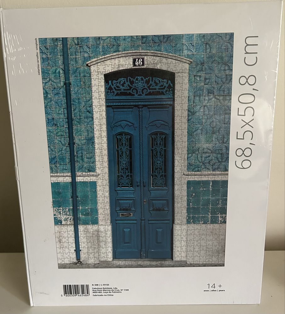 Puzzle 1000 peças Novo - Fachada Azul