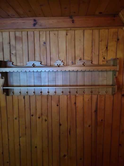 Komplet mebli drewnianych góralskich z lat 80 cepelia spół. Przełom