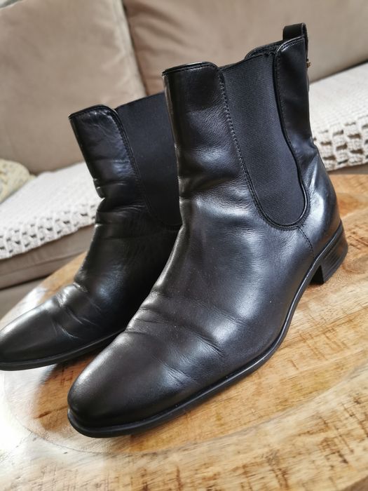 Gino Rossi skórzane buty sztyblety