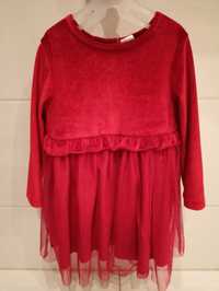 Czerwona elegancka sukienka rozmiar 80