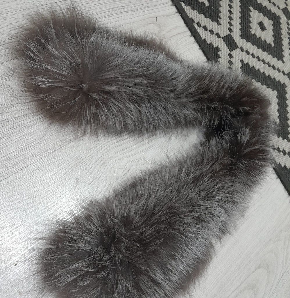 Futerko naturalne obszycie kaptura 75cm