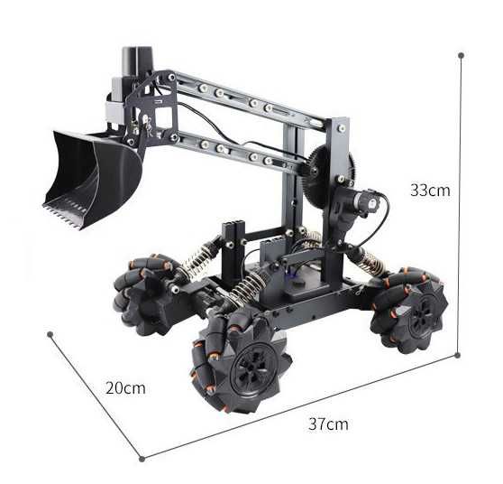 Robot zdalnie sterowany 2w1 METALOWY  manipulator koparka RC Chwytak