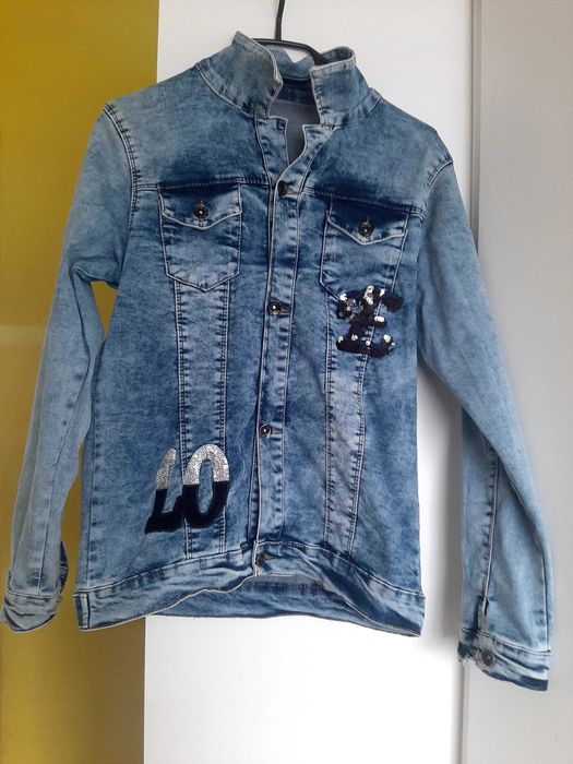 Kurtka jeansowa dla dziewczynki rozmiar 164