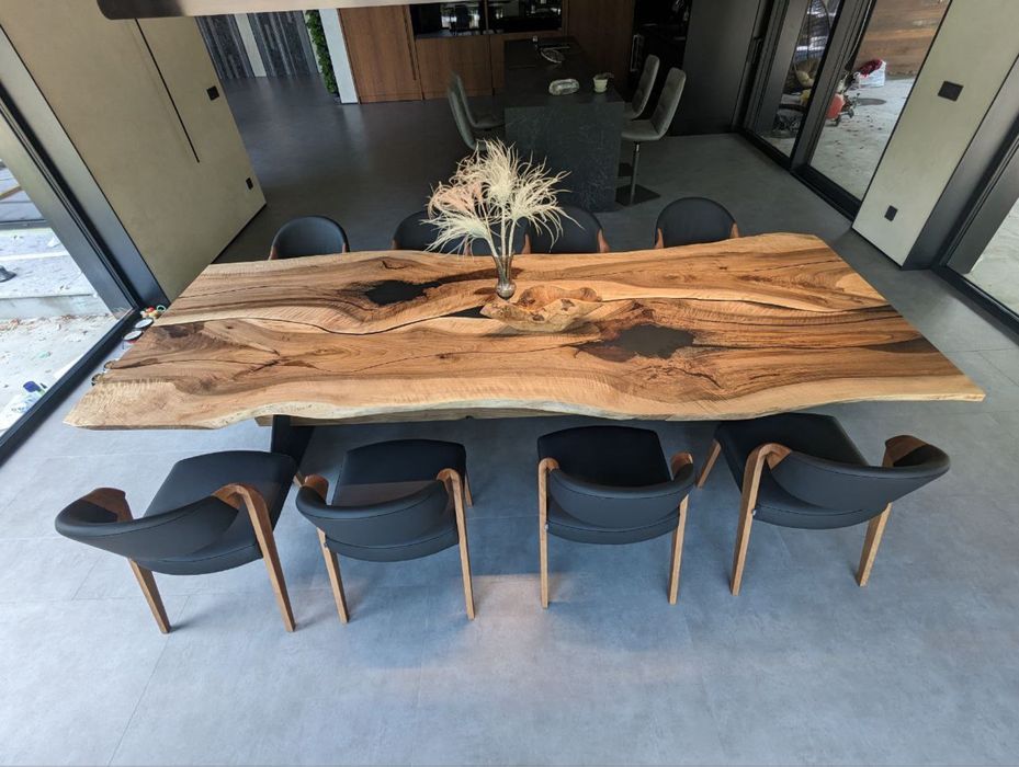 Стол Лофт Ріка з епоксидною смолою river table