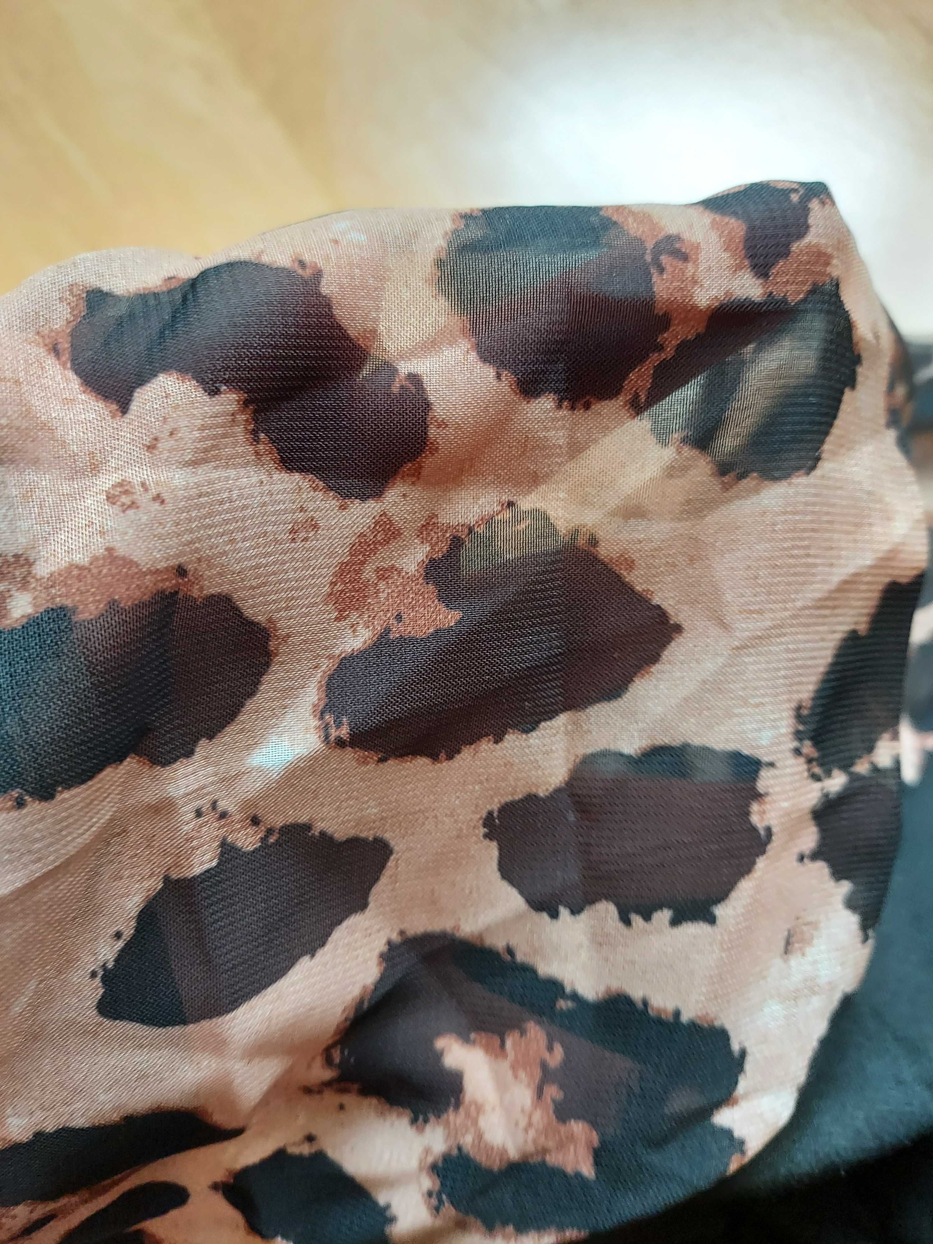 Shein Curve bluzka oversize szyfon panterka