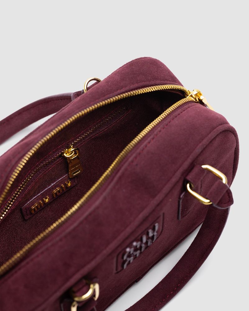 Torebka Miu Miu Arcadie Suede Burgundy