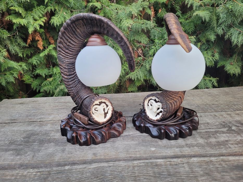 Lampka nocna lampa żyrandol muflon muflon poroze jelenia