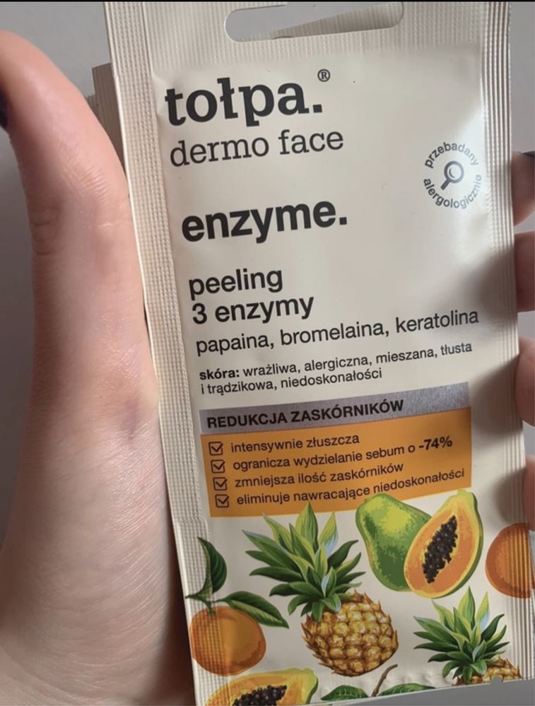 Tołpa dermo face peeling enzymatyczny, 5 opak. po 8 ml