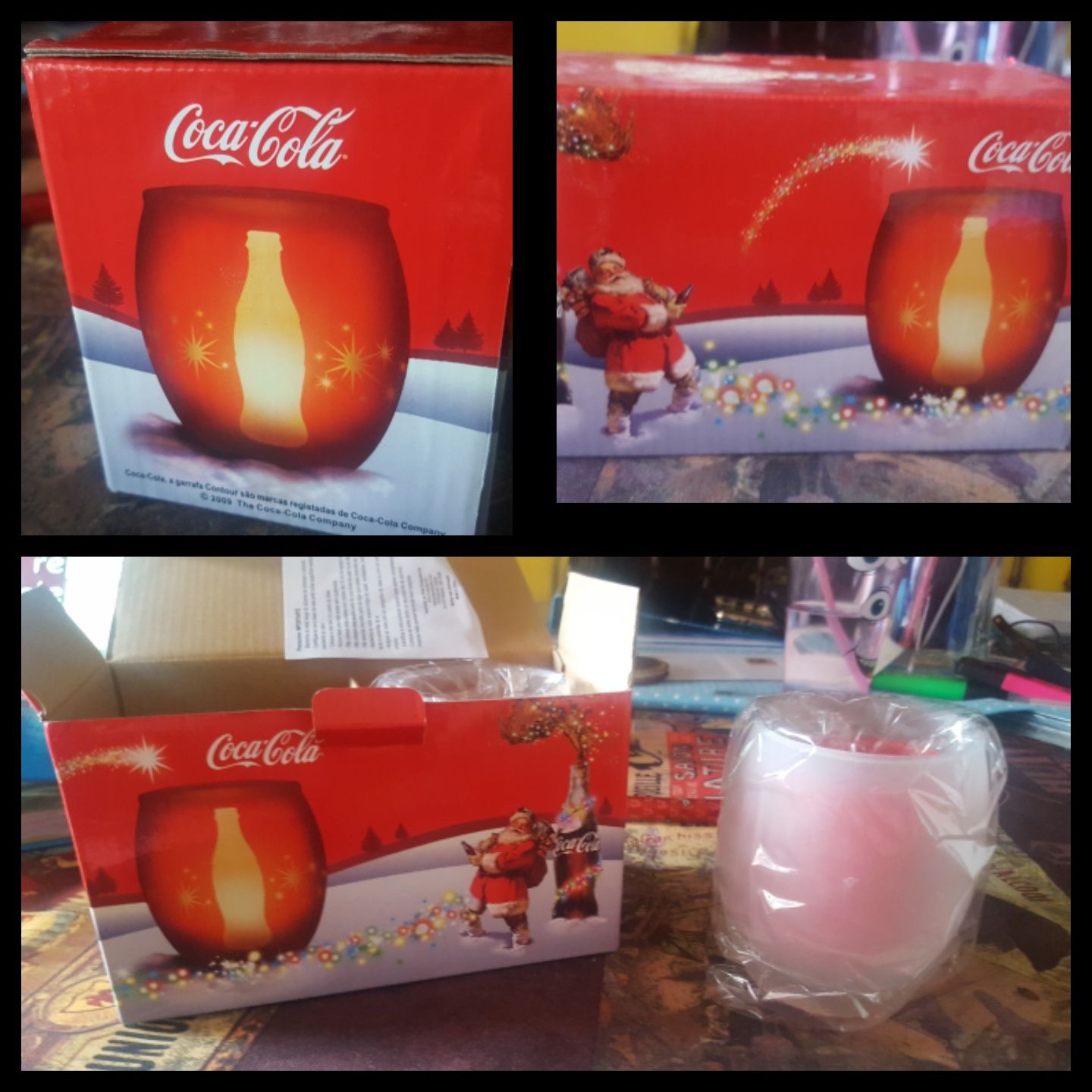 Copo c/velas da colecção da coca-cola