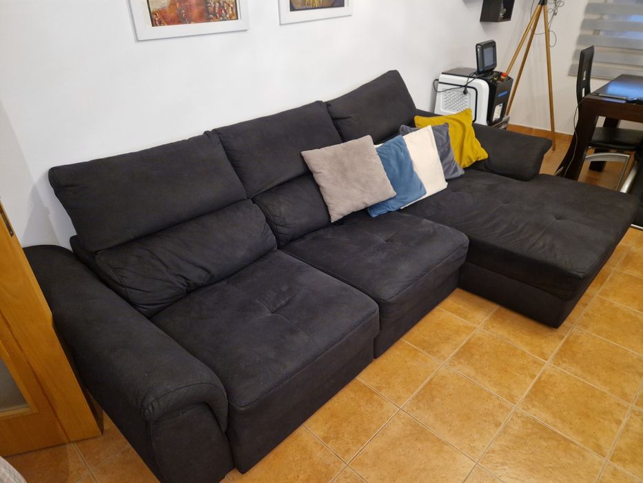 Sofá Chaise Longue Preto