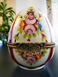 Ovo Vintage Limoges France, estojo de jóias