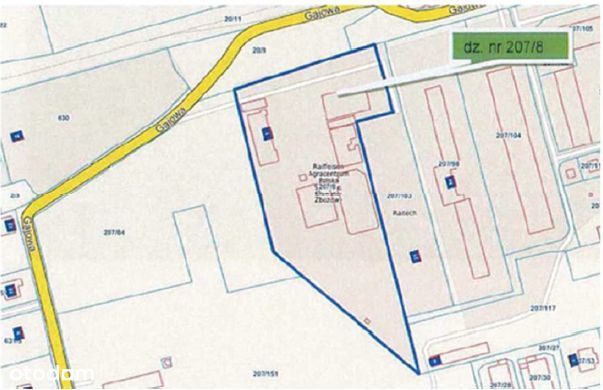 Działka przemysłowa zabudowana - Przytoczna