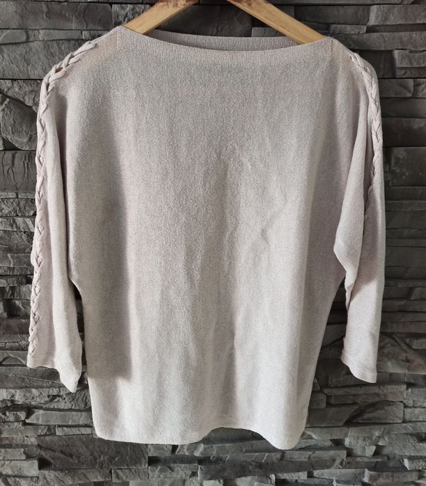 Beżowy cienki sweterek bluzka Reserved