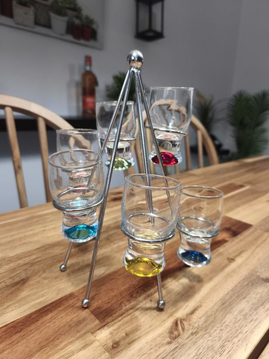 Set copos shots com suporte