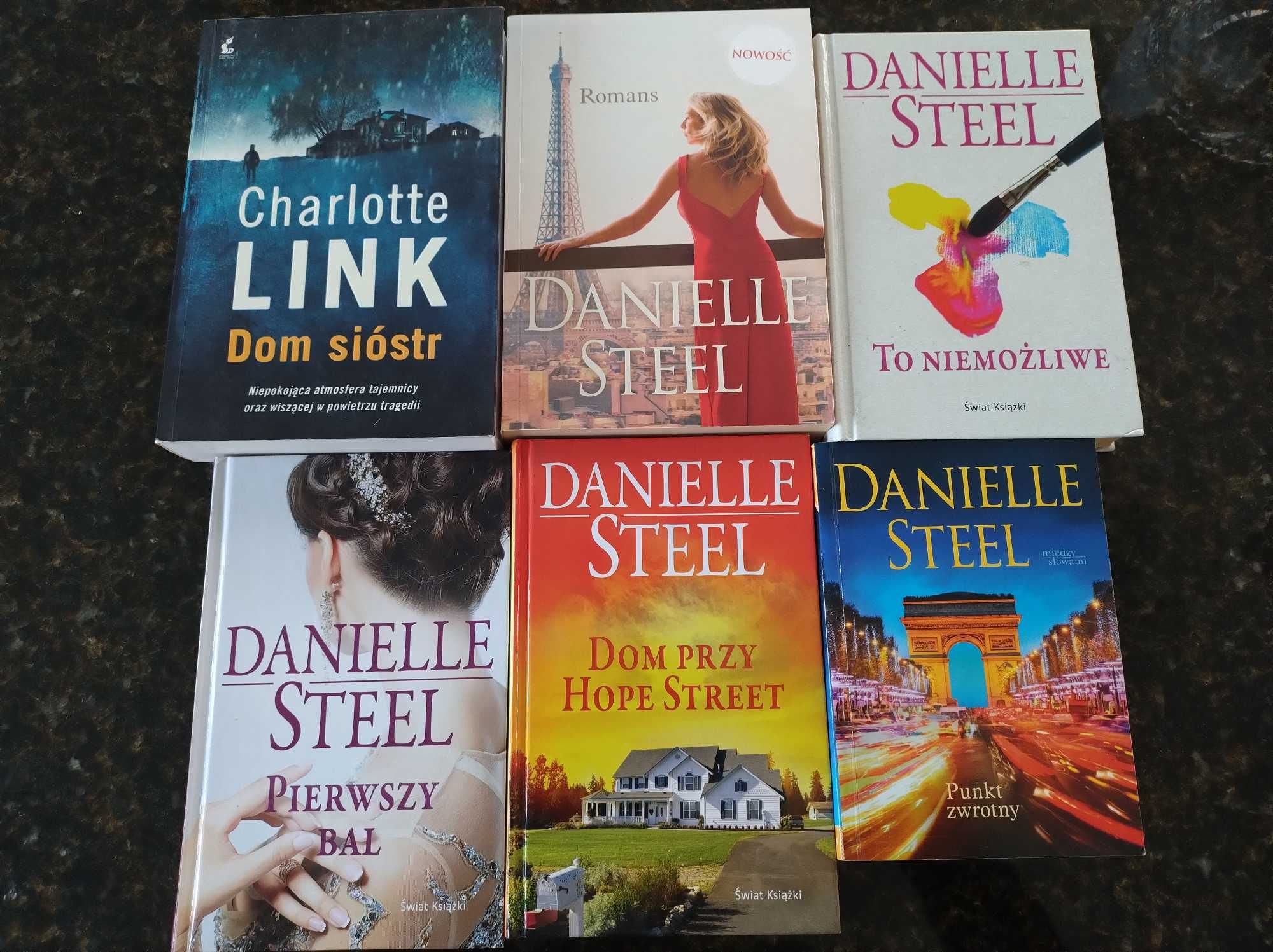 5 książek Danielle Steel + Charlotte link