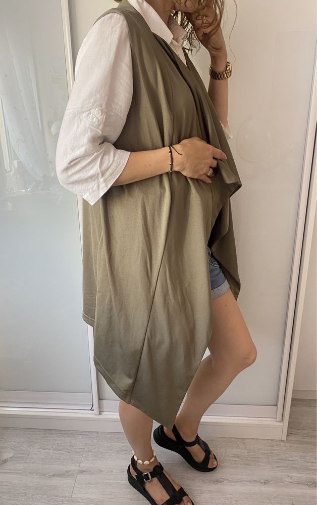 New look 40/L khaki narzutka kamizelka nowa okazja oversize