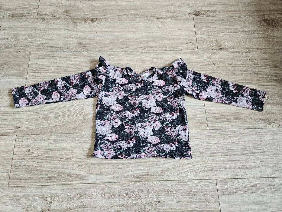 Bluzka z falbankami na ramionach handmade Nala w kwiaty