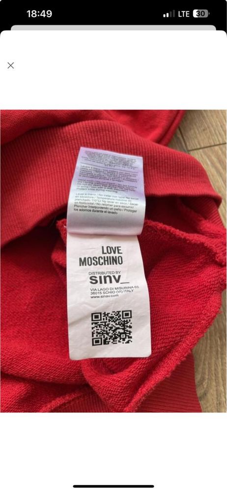 MOSCHINO Свитшот.Оригинал.