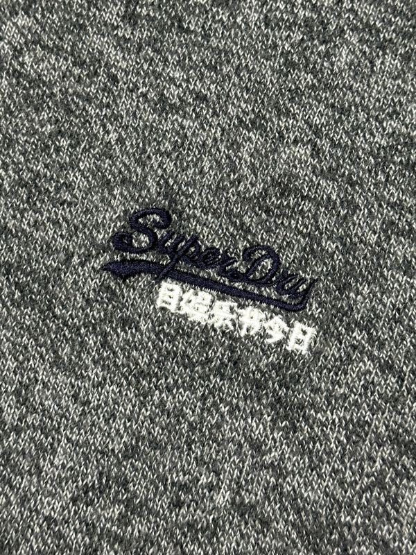 Superdry Bawełniany Sweterek z Kaszmirem Męski Logowany na Piersi r. S