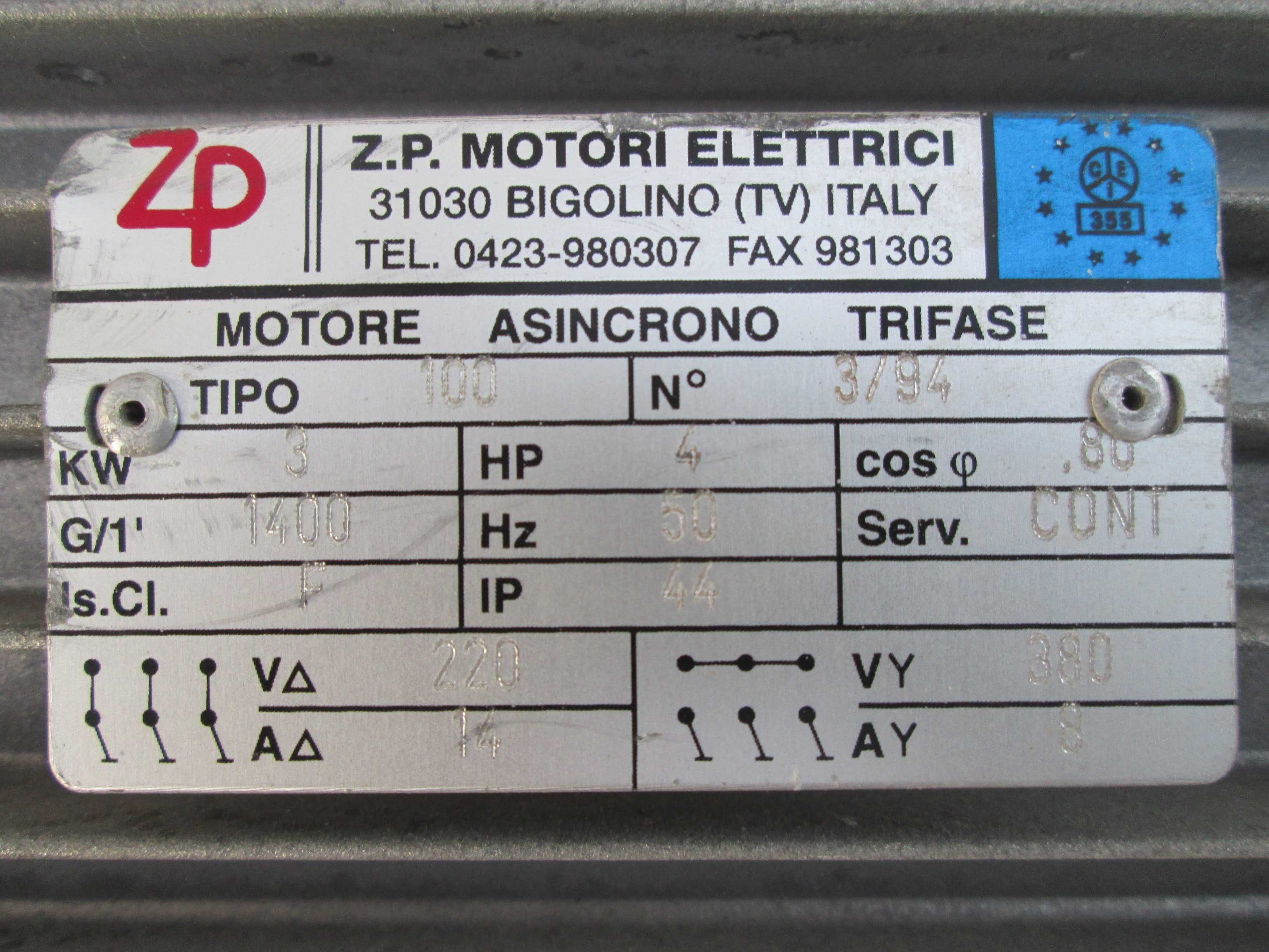 Motor ZP Trifásico 4 cv NOVO